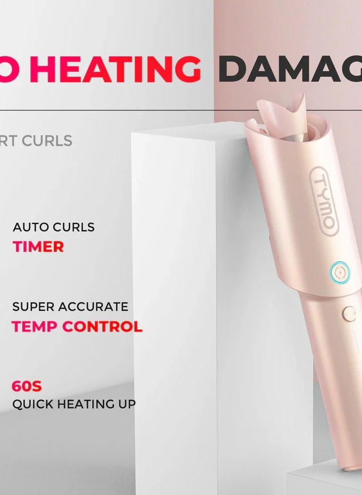 Curlgo Cordless Auto Curling Iron - Pink