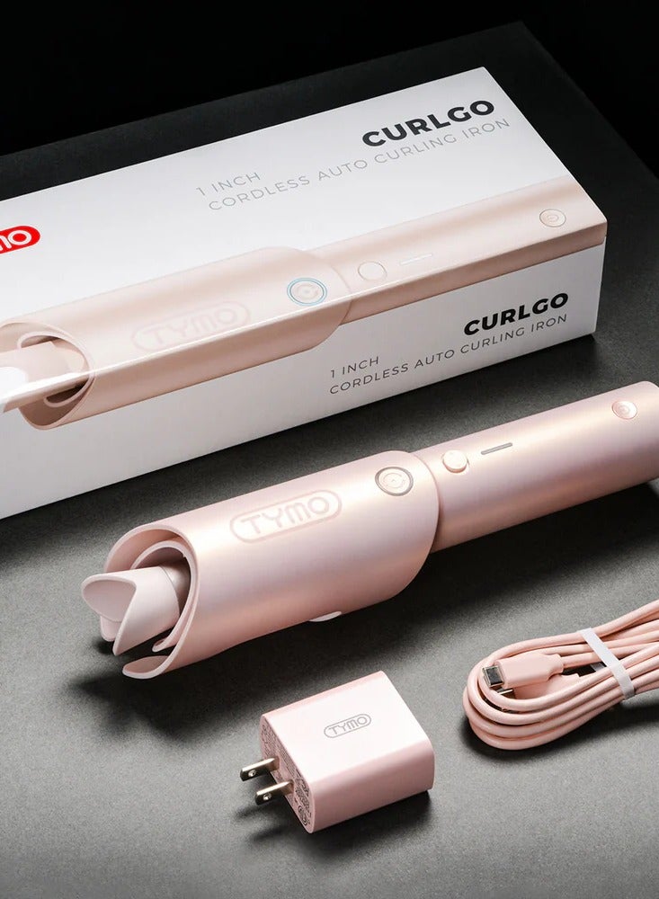 Curlgo Cordless Auto Curling Iron - Pink