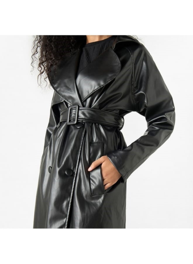 2Xtremz Leather Jacket with Long Sleeves and Pockets