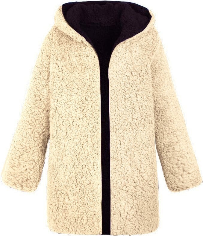 Plush Double-Sided Winter Women's Furry Jacket WS04CREAM