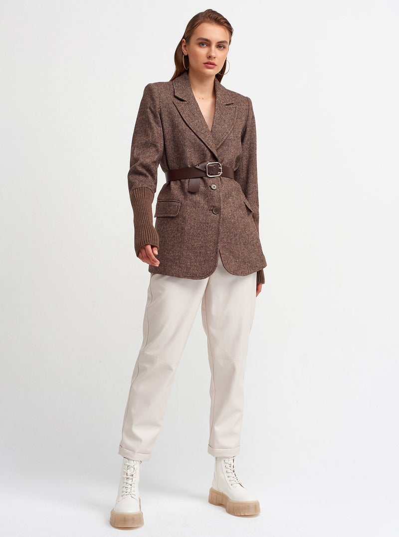 6860 Belt Detail Jacket-Brown