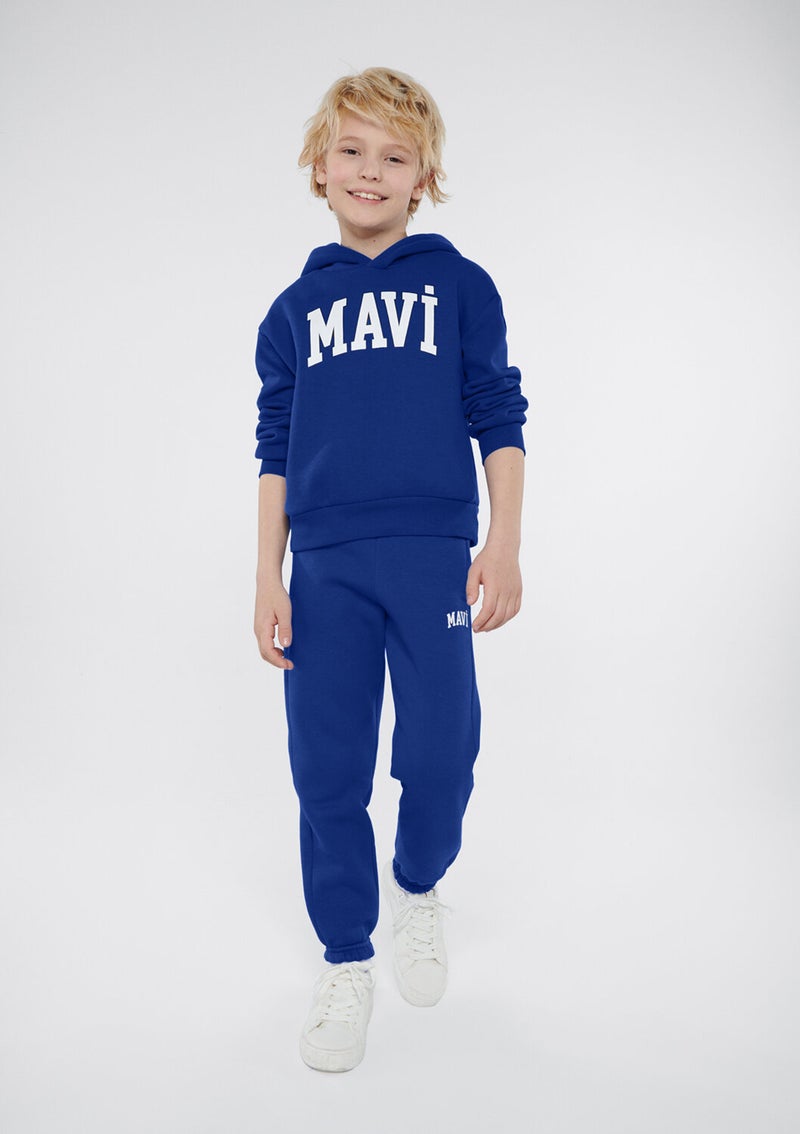 Blue Kids Blue Logo Printed Blue Sweatpants 6010000-70896