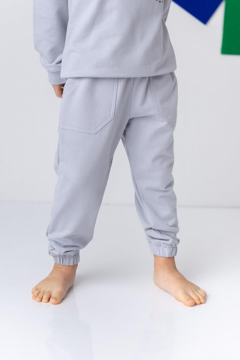 Unisex Kids Elastic Plain Jogger Sweatpants