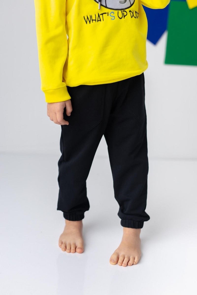 Unisex Kids Elastic Plain Jogger Sweatpants