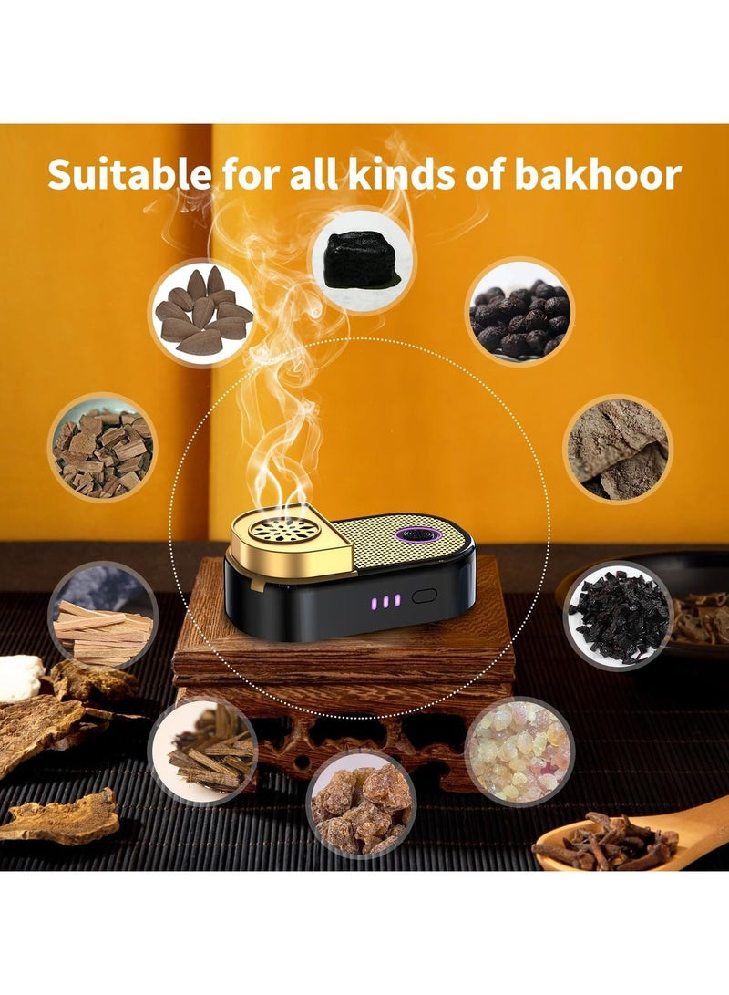 Handheld Electric incense burner Electric Bakhoor Arabic Incense Burner Oud Burner(Black)