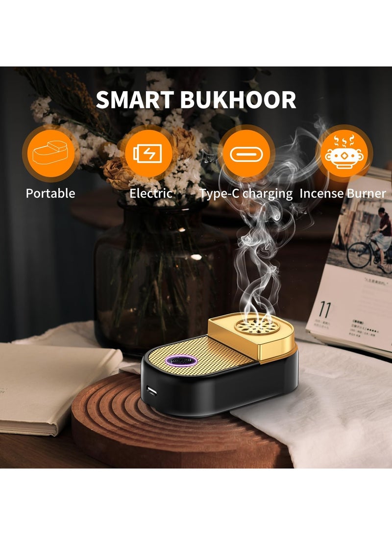 Handheld Electric incense burner Electric Bakhoor Arabic Incense Burner Oud Burner(Black)