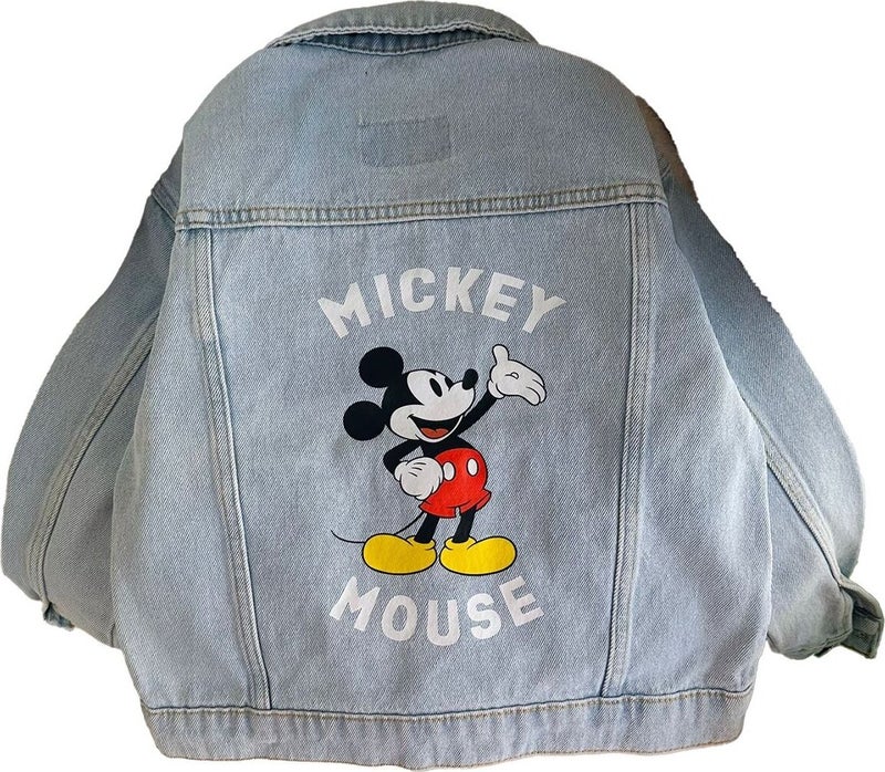 My Little Ones Mcky Ms Printed Boy's Denim Jacket - Ice Blue