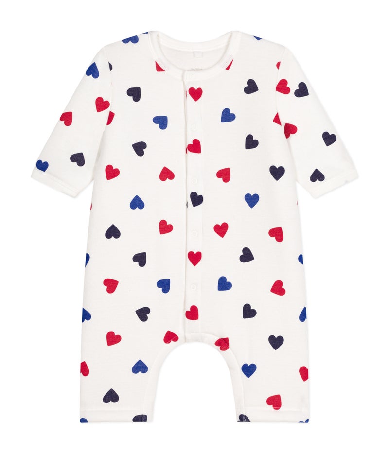 Babies' padded cotton jumpsuit