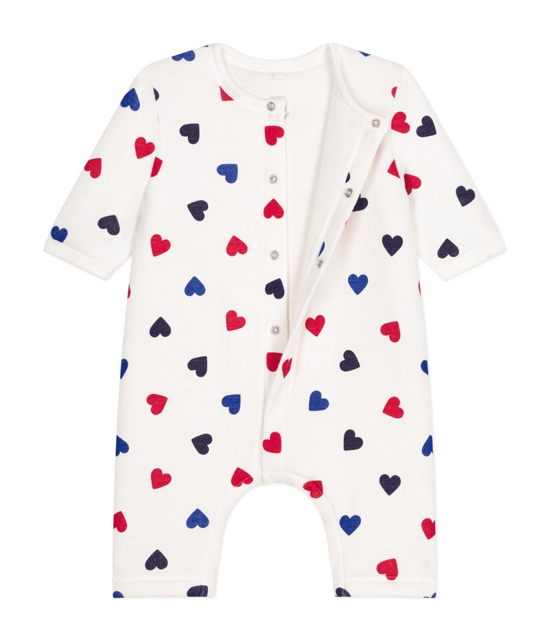 Babies' padded cotton jumpsuit