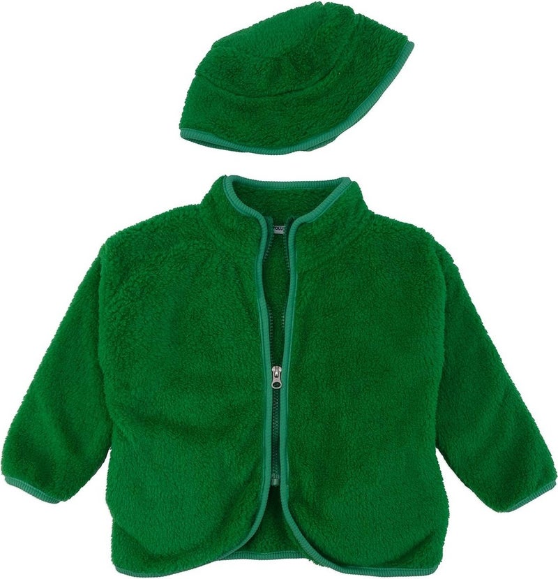 Children's Zippered Welsoft Plush Cardigan and Hat Set of 2