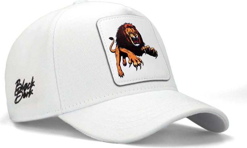 BlackBörk V1 Baseball Kids Lion - 2 Code Logo Unisex White Children's Hat (Cap)