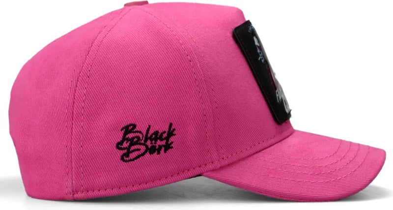 BlackBörk V1 Kids Baseball Panda - Pink Children's Hat (Cap) with 3 Code Logo