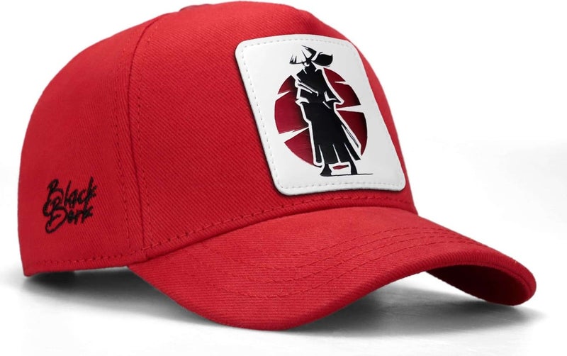 BlackBörk V1 Baseball Kids Samurai - Unisex Red Kids Hat (Cap) with 20 Code Logo