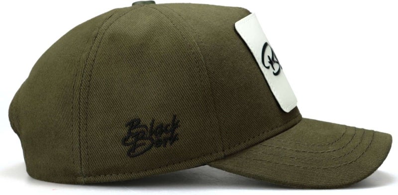 BlackBörk V1 Kids Baseball Cowboy - Khaki Kids Hat (Cap) with 58 Code Logo