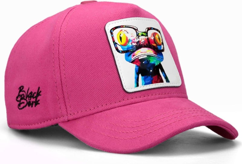 BlackBörk V1 Kids Baseball Chameleon - Pink Children's Hat (Cap) with 3 Code Logo