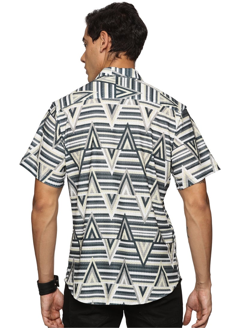 U.S. ELK Men's Printed Shirt | Half sleeves Hawaiian Men formal Shirts | Stylish and Versatile Casual Shirt For Men