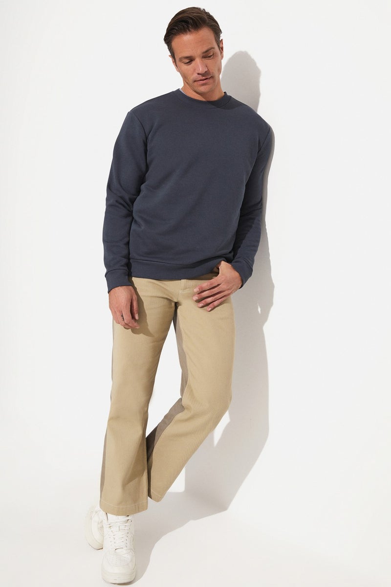 Men's Regular Fit Basic Crew Neck Sweatshirt