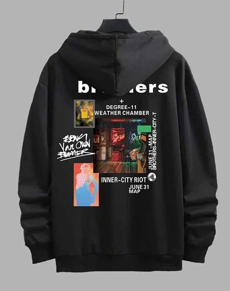 Unisex Brothers Printed Hooded Sweatshirt