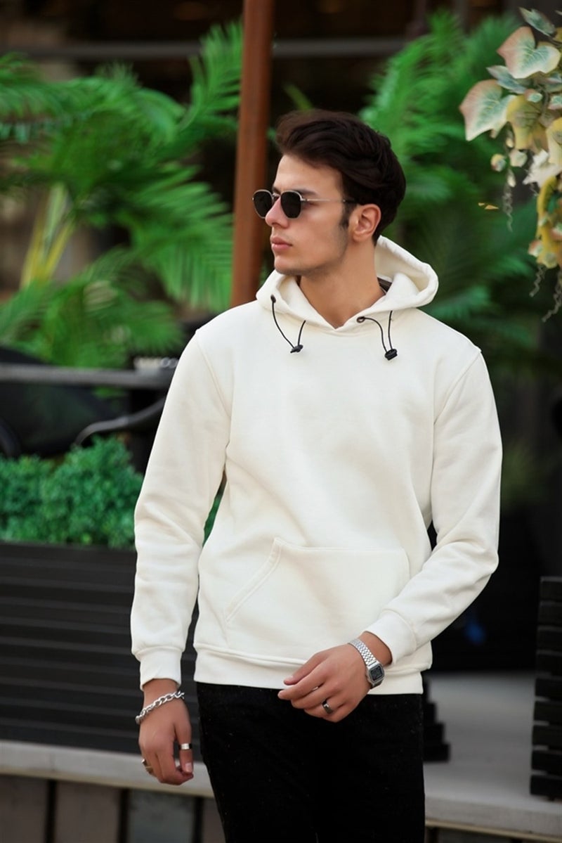 Basic Sweatshirt Regular Fit-Ecru