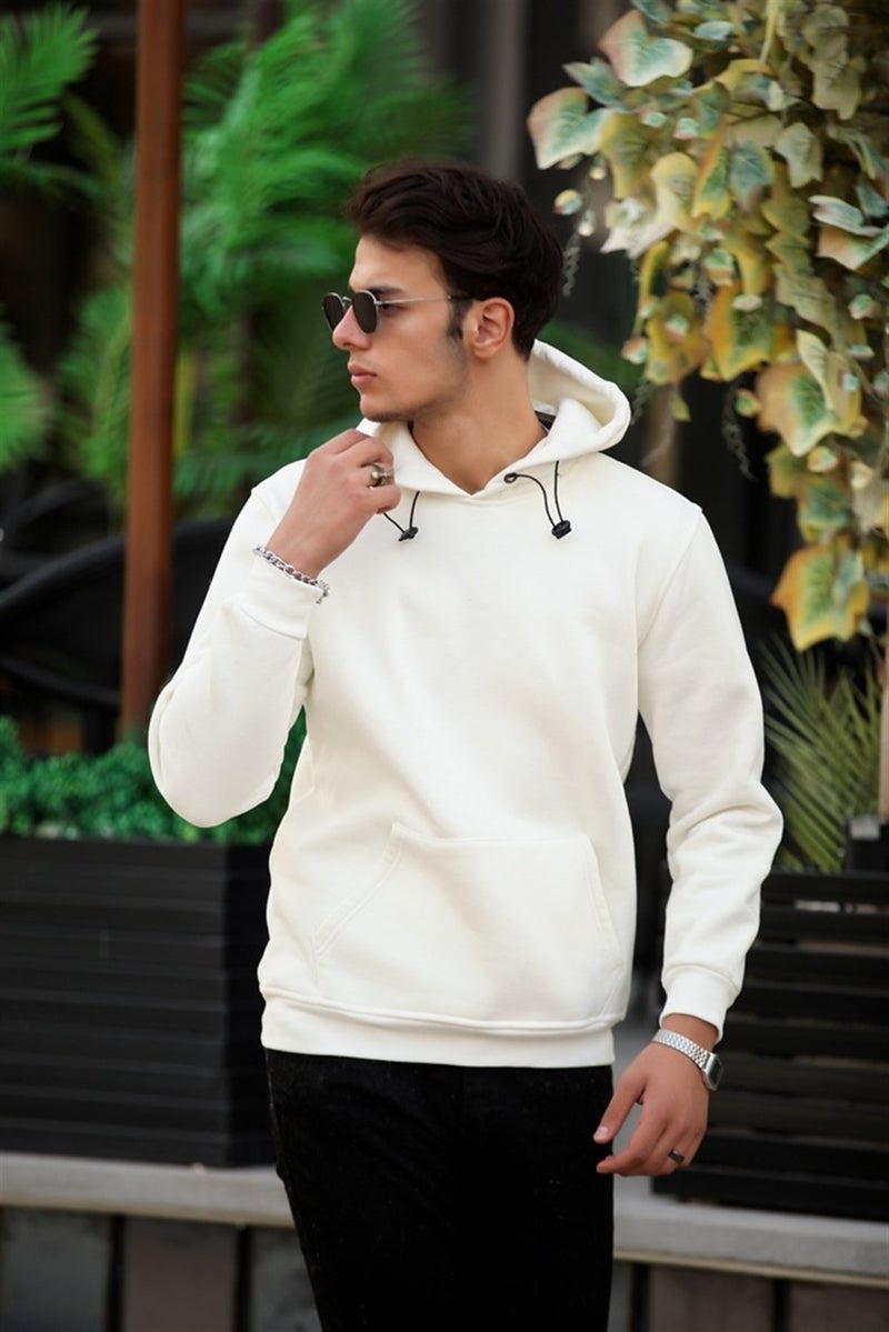 Basic Sweatshirt Regular Fit-Ecru