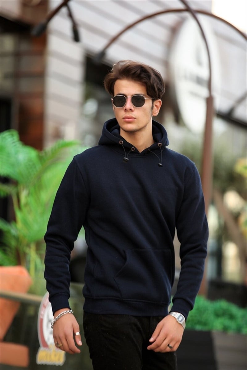 Basic Sweatshirt Regular Fit-Navy Blue