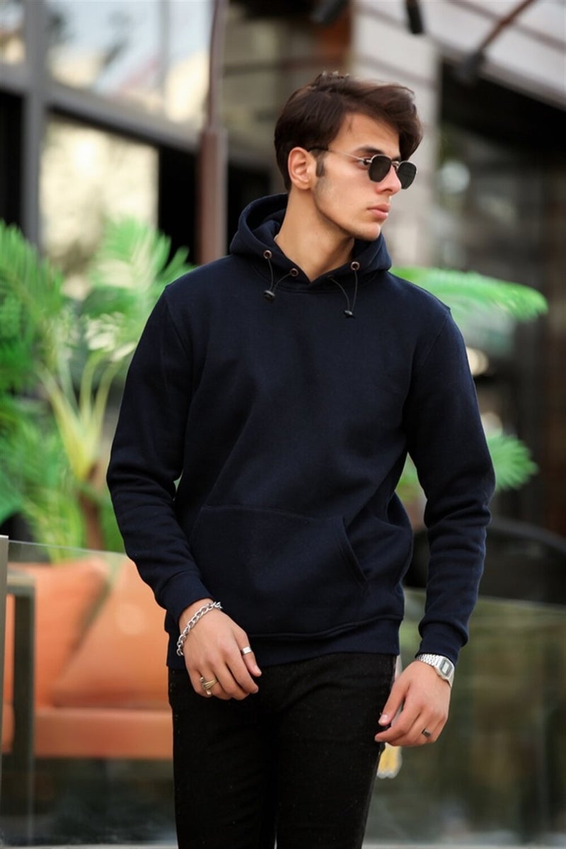 Basic Sweatshirt Regular Fit-Navy Blue