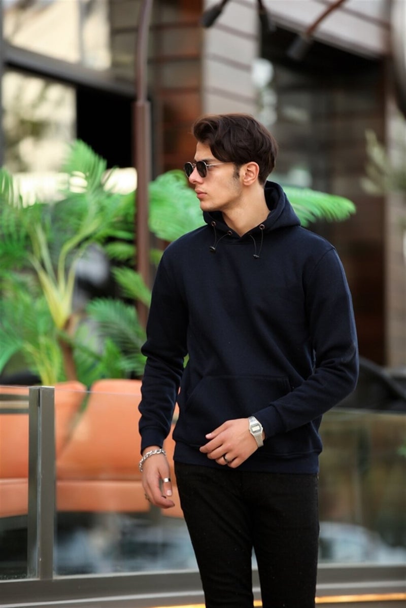 Basic Sweatshirt Regular Fit-Navy Blue