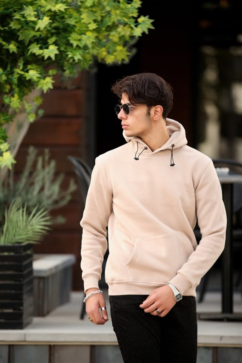 Basic Sweatshirt Regular Fit-Beige