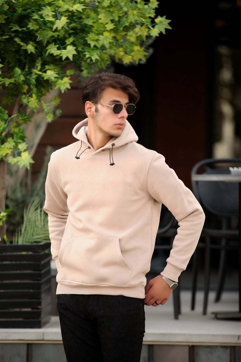 Basic Sweatshirt Regular Fit-Beige