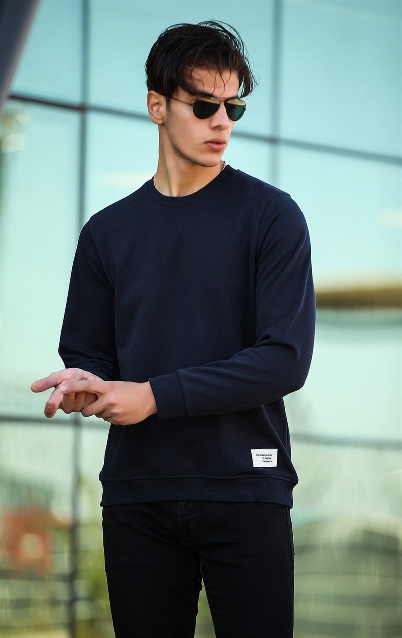 Zeroyaka Sweatshirt Regular Fit-Navy Blue