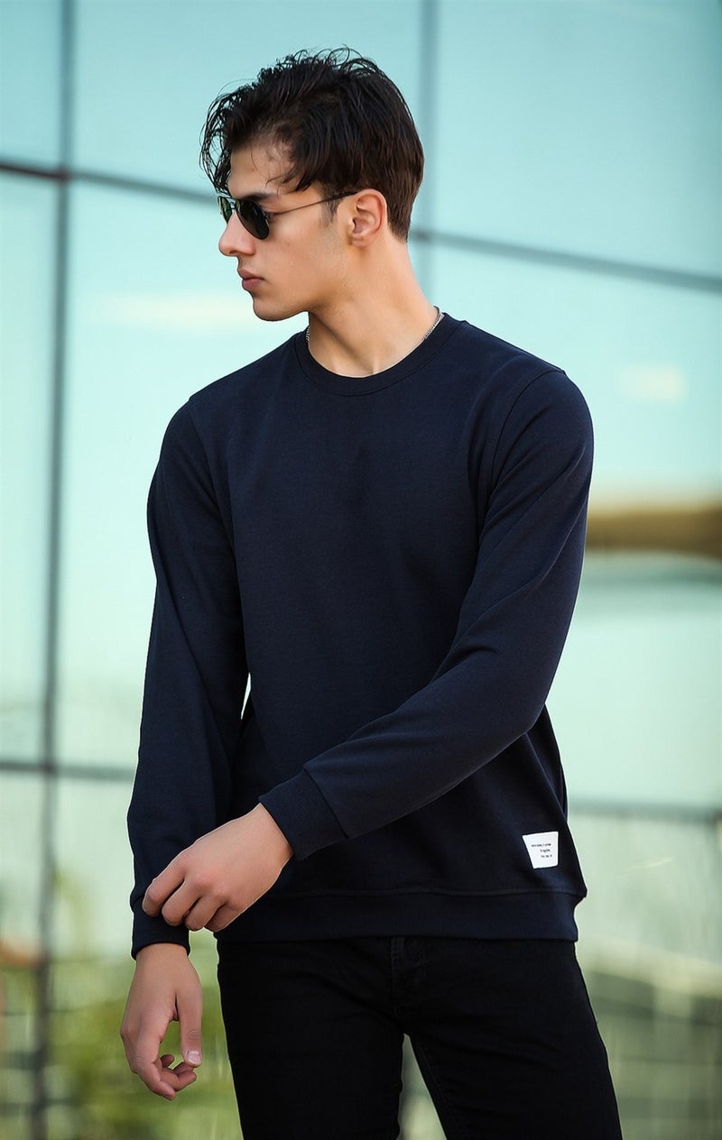 Zeroyaka Sweatshirt Regular Fit-Navy Blue
