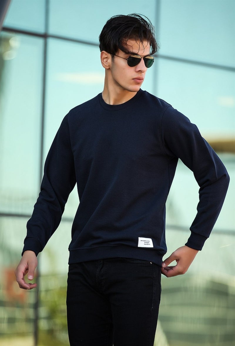 Zeroyaka Sweatshirt Regular Fit-Navy Blue