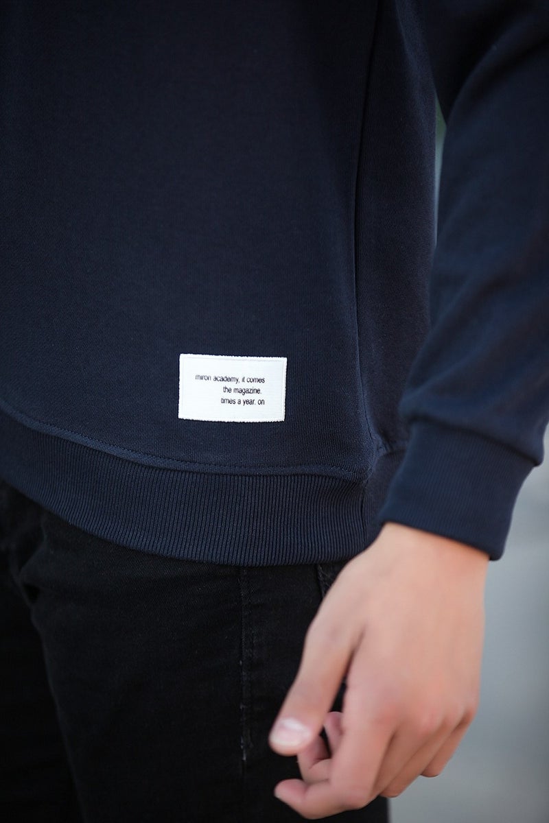 Zeroyaka Sweatshirt Regular Fit-Navy Blue