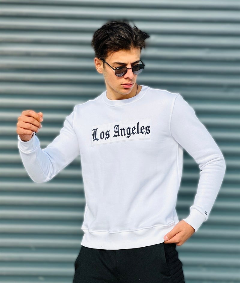 Los Angeles Sweatshirt Regular Fit-White