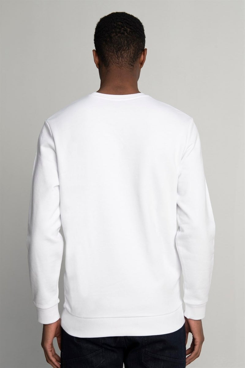 Cotton Crew Neck Basic Sweatshirt