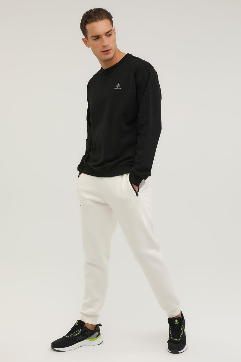 M-SN75 Basic C Neck Sweat Black Men's Sweatshirt