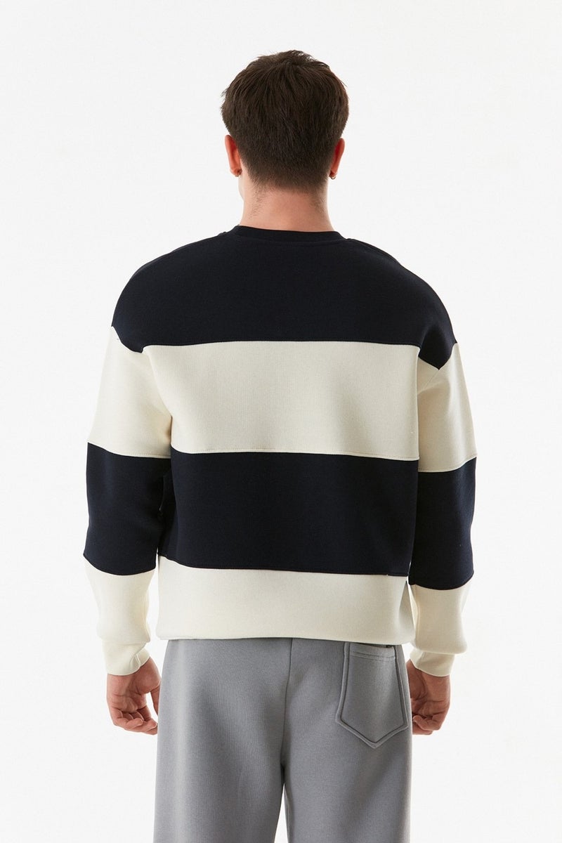 Color Block Crew Neck Sweatshirt