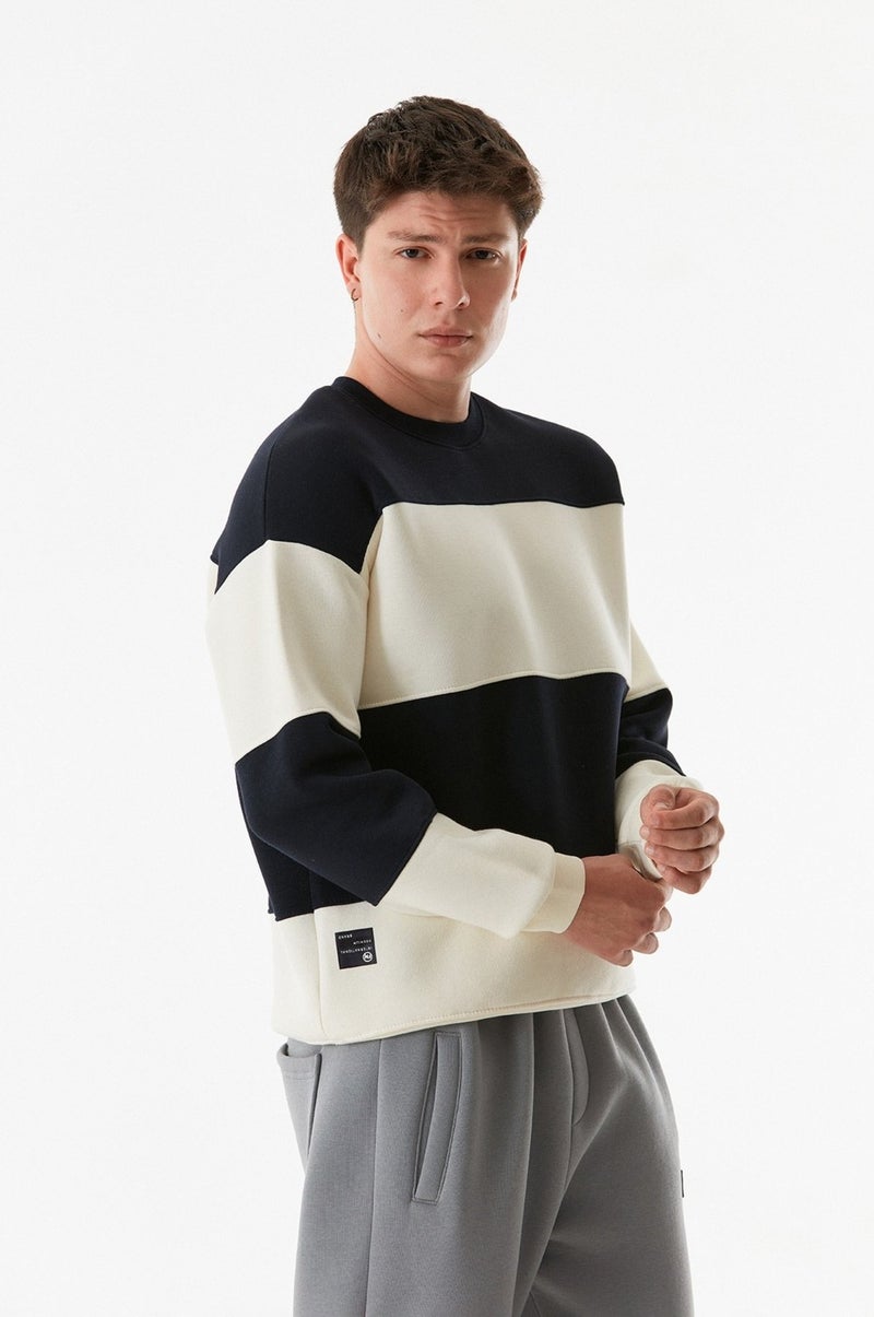 Color Block Crew Neck Sweatshirt