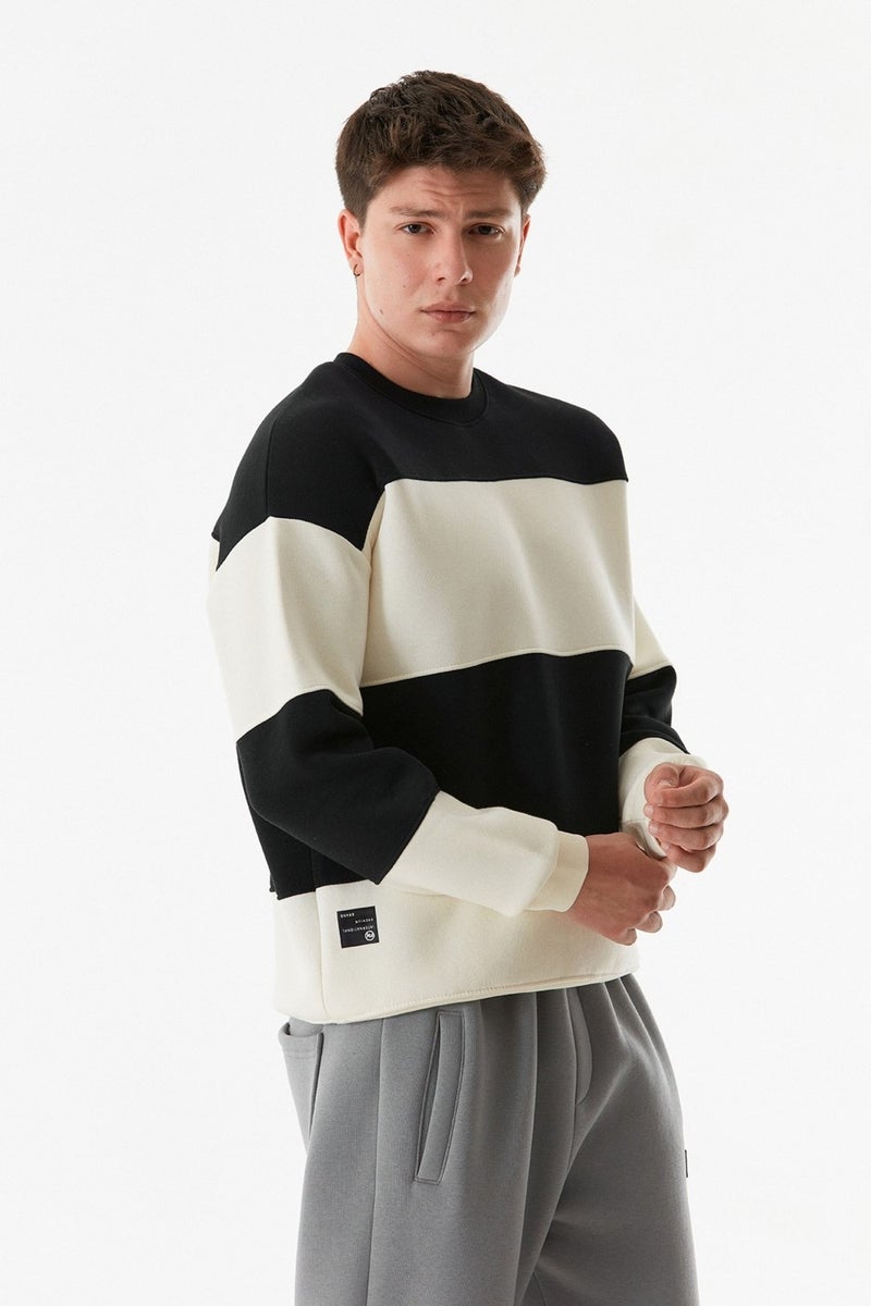 Color Block Crew Neck Sweatshirt