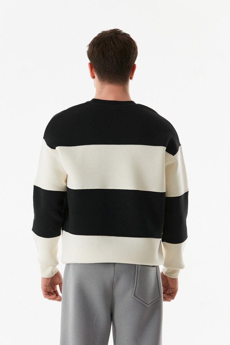 Color Block Crew Neck Sweatshirt