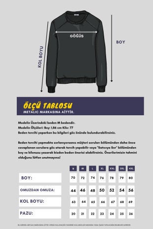 Men's Anthracite Basic Crew Neck Sweatshirt