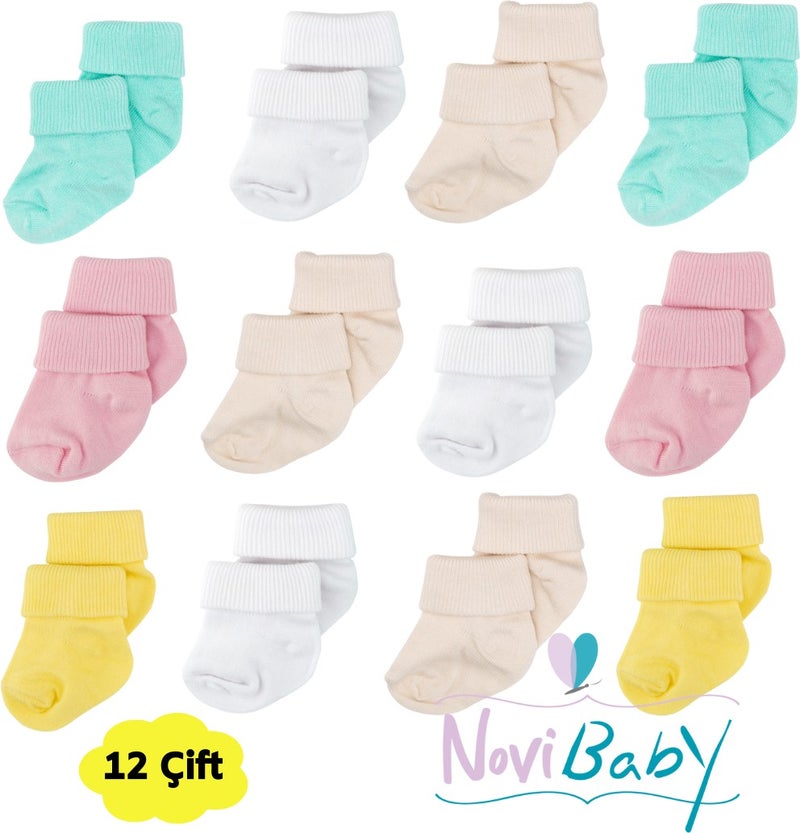 12 Pack Bamboo Newborn Baby Socks I Fresh I Girl Boy Baby Socks