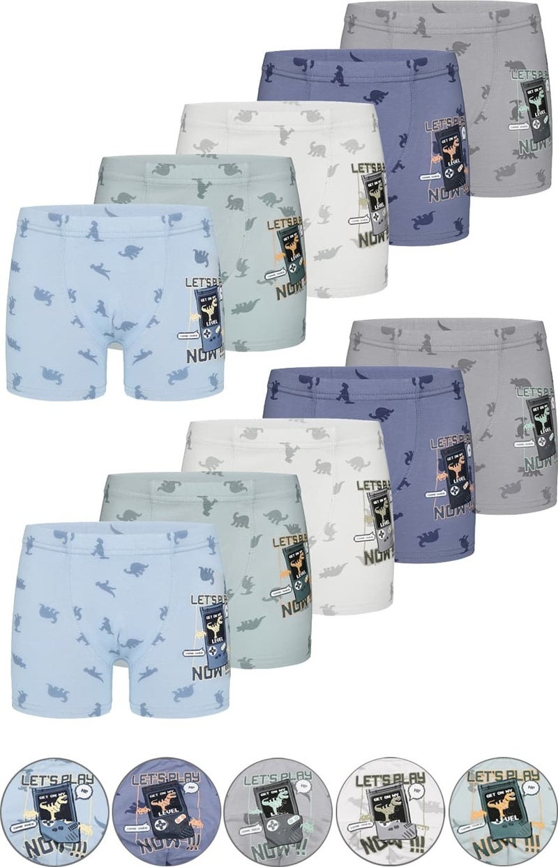 10-Pack Colorful Boy Boxer - 7581B12