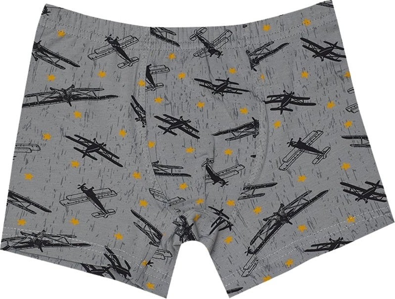 10 Pcs Color Aircraft Printed Boy's Boxer - 75711271B