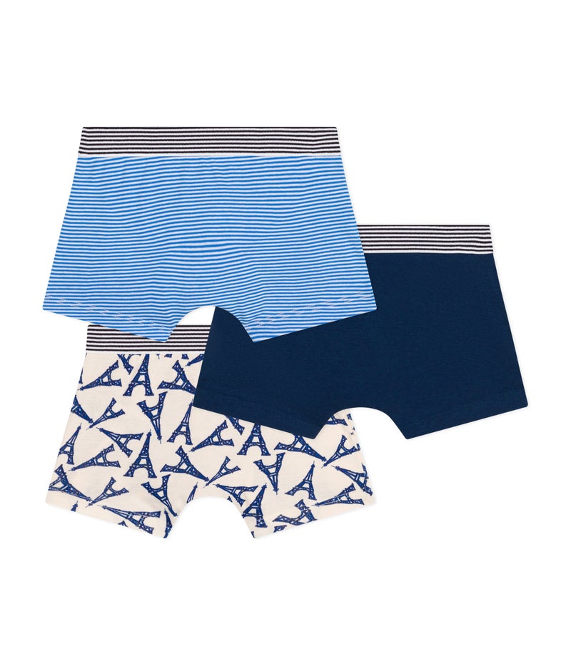 Children's Paris-themed cotton boxers - 3-pack