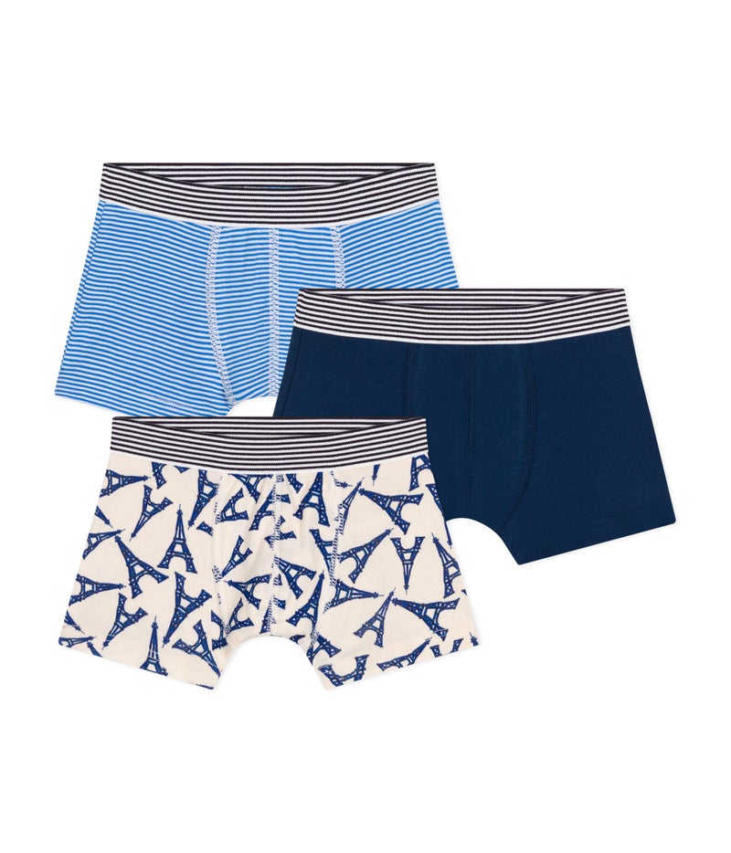 Children's Paris-themed cotton boxers - 3-pack