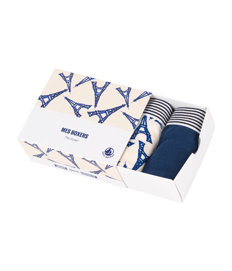 Children's Paris-themed cotton boxers - 3-pack