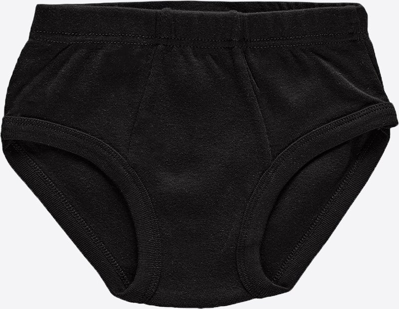 Boy Black 12 Pack 100% Cotton Ribana Slip Panties 203-E