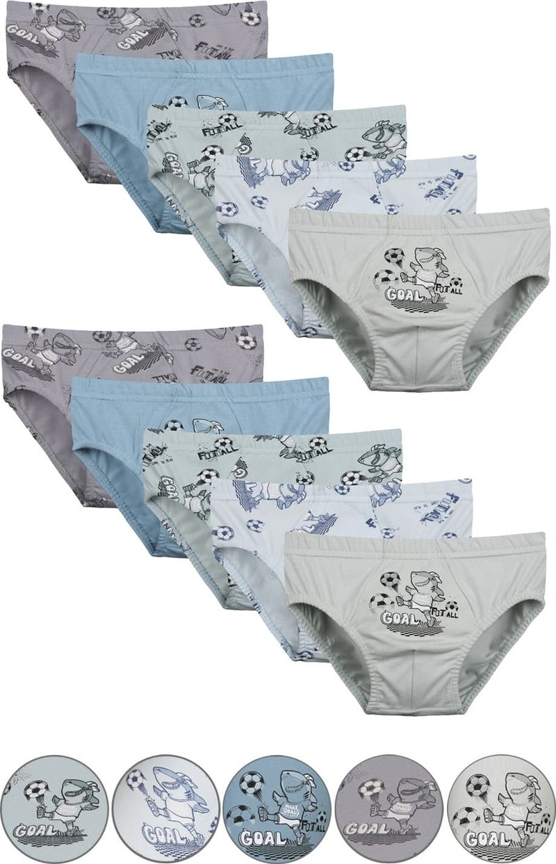 10-Pack Colorful Boy's Panties - 7681B7