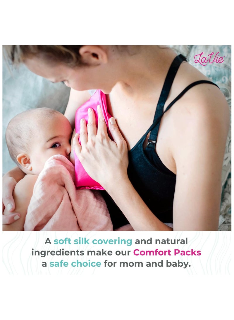 LaVie Breastfeeding Comfort Packs, 2 Packs, Hot and Cold Therapy, Organic Flax and Relaxing Lavender